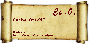 Csiba Ottó névjegykártya