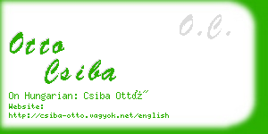 otto csiba business card